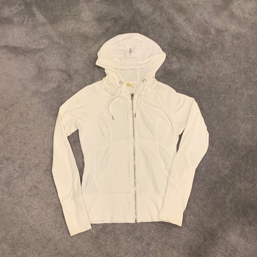 Zella White Zip Up Hoodie